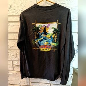 Guy Harvey Ron Jon's Long Sleeve Tee NEW Size M Gray Fishing Sailfish